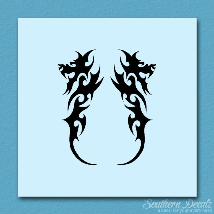 Pair of Tribal Dragons