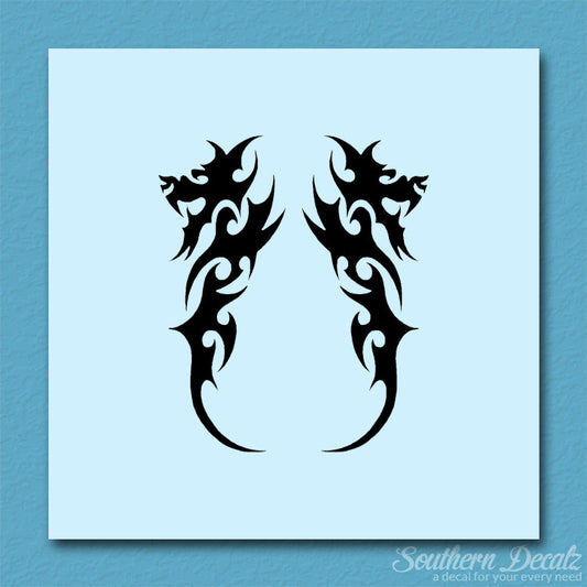 Pair of Tribal Dragons