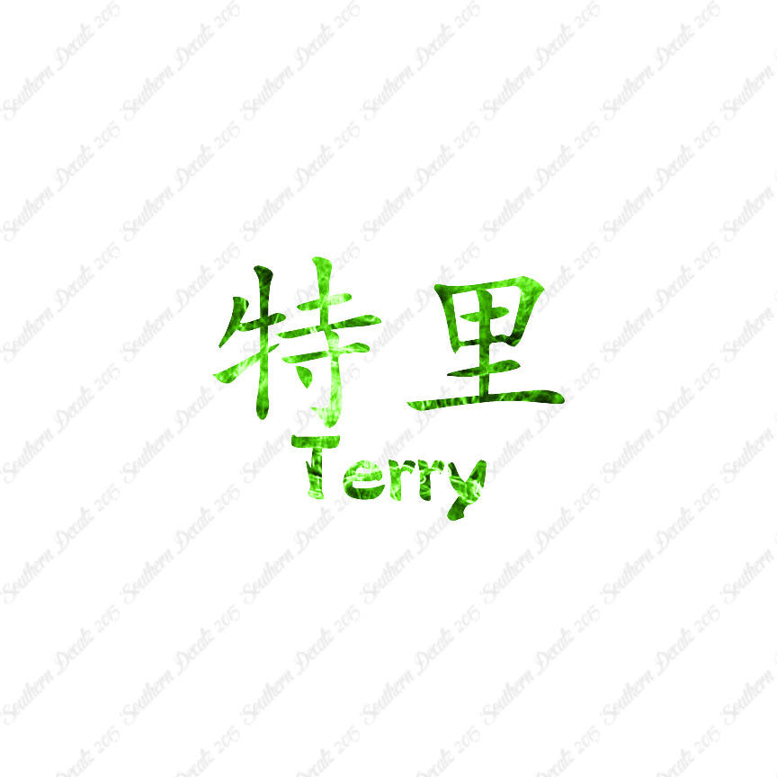 Chinese Name Symbols "Terry"