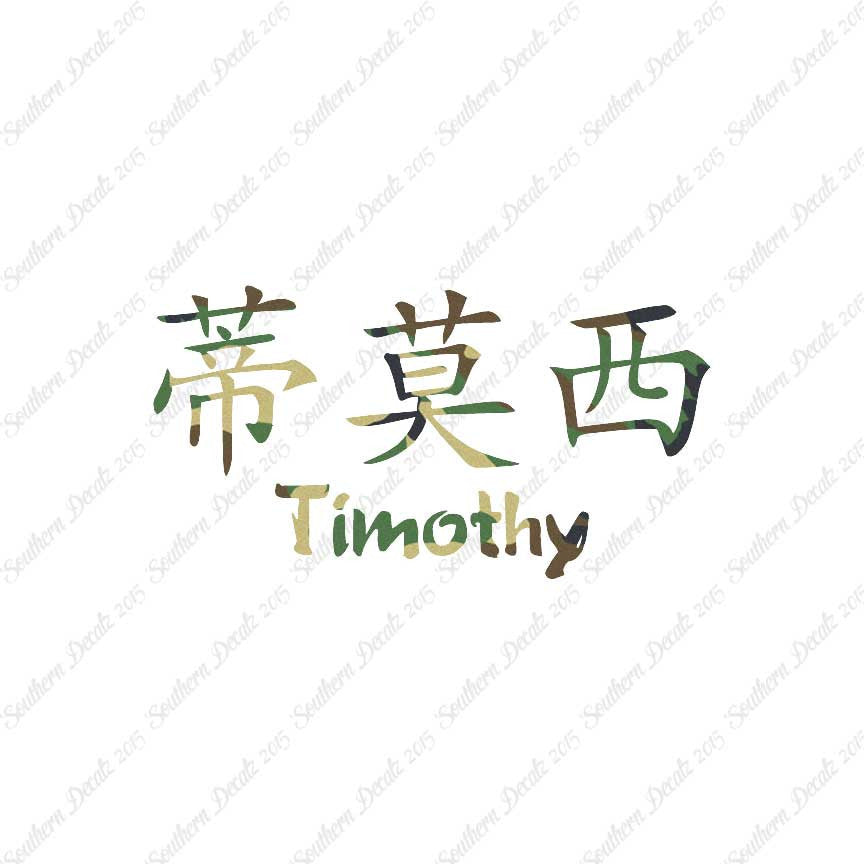 Chinese Name Symbols "Timothy"