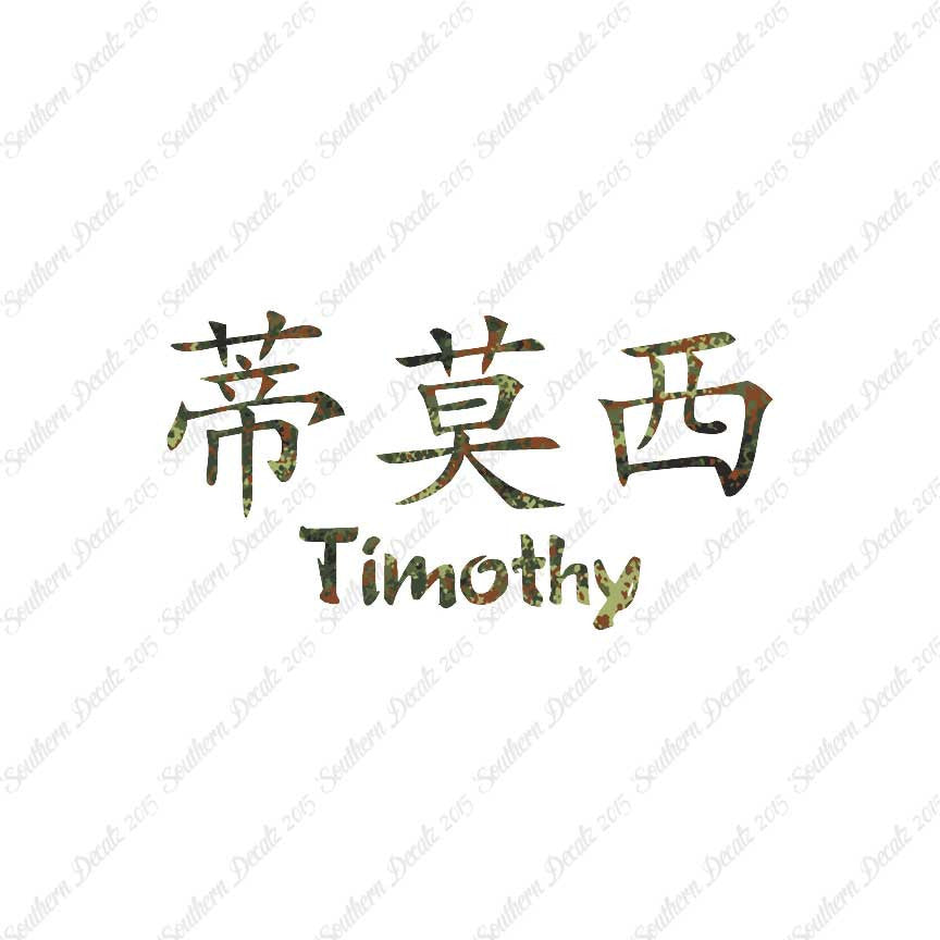Chinese Name Symbols "Timothy"
