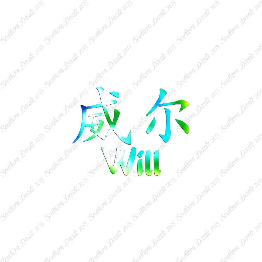 Chinese Name Symbols "Will"