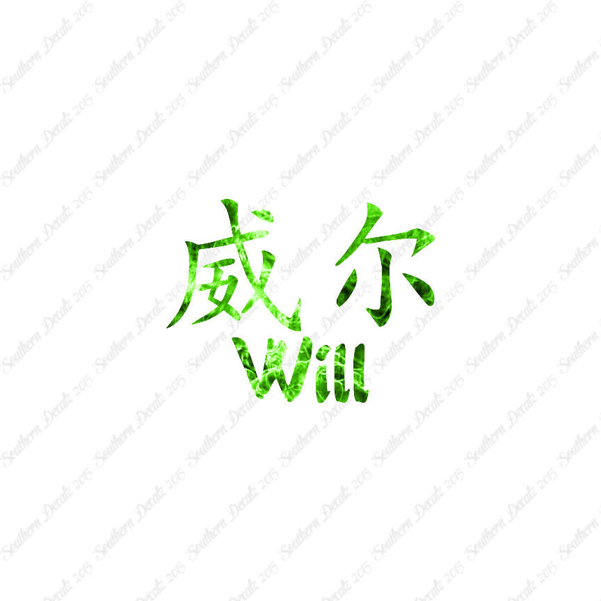 Chinese Name Symbols "Will"