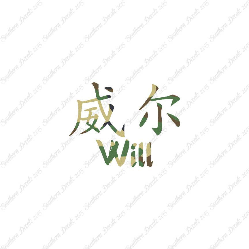 Chinese Name Symbols "Will"