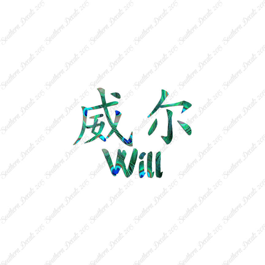 Chinese Name Symbols "Will"