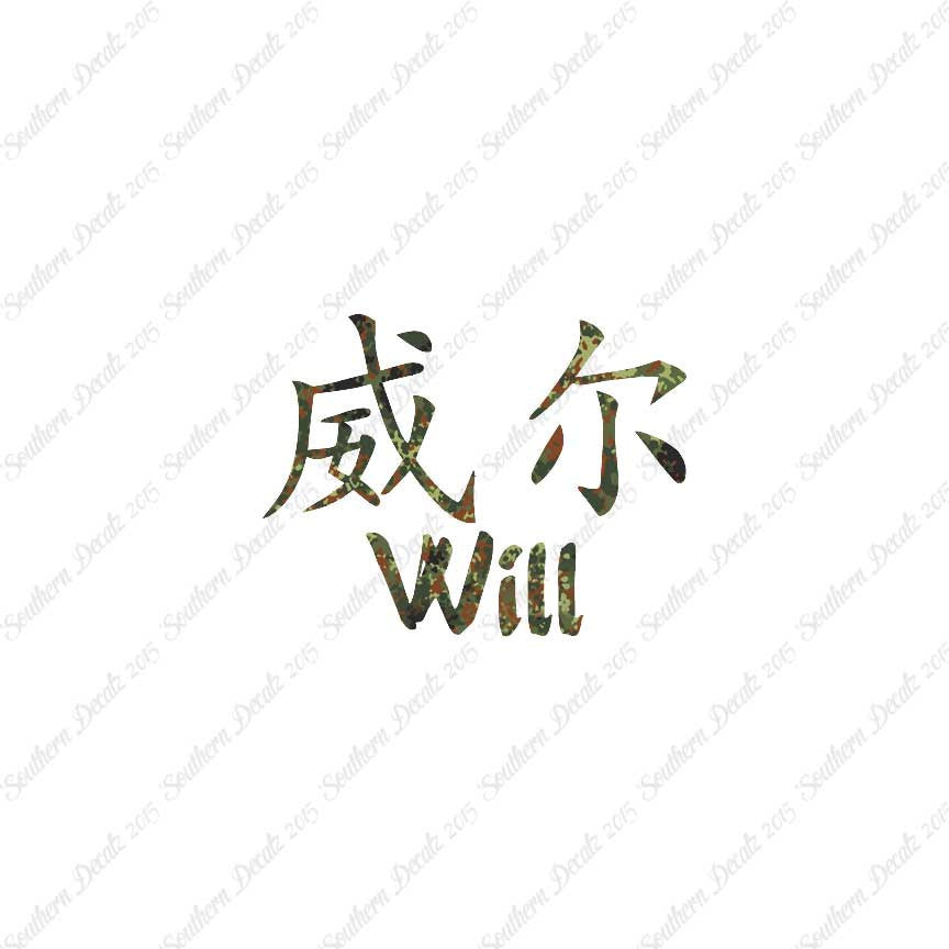 Chinese Name Symbols "Will"