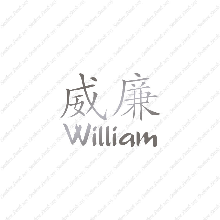 Chinese Name Symbols "William"