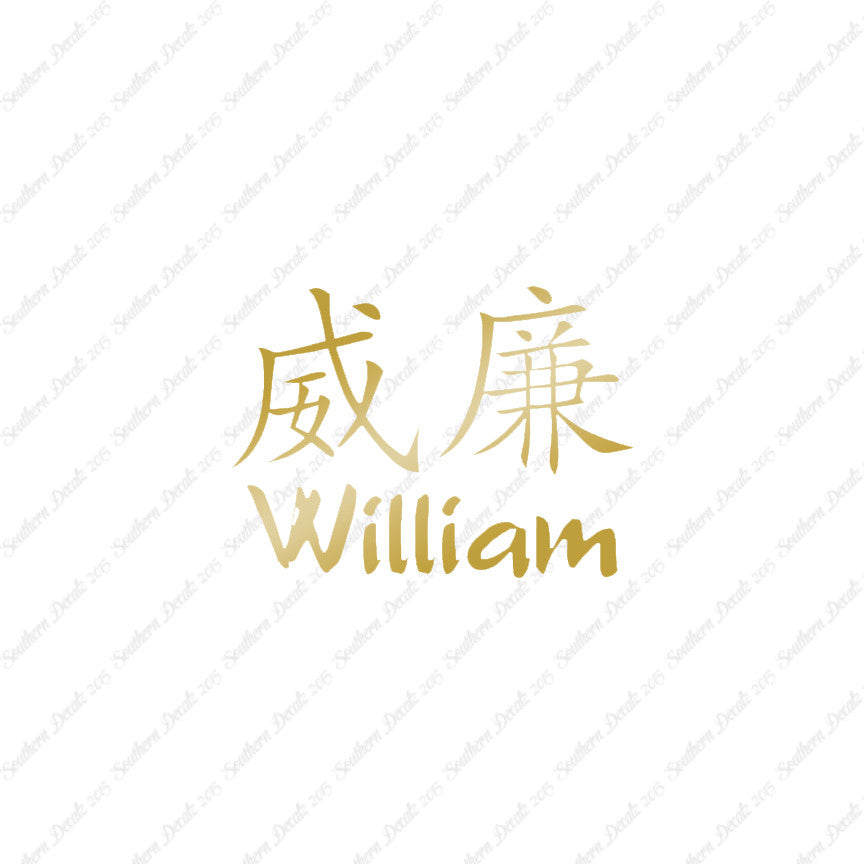 Chinese Name Symbols "William"