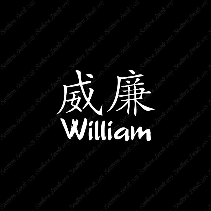 Chinese Name Symbols "William"
