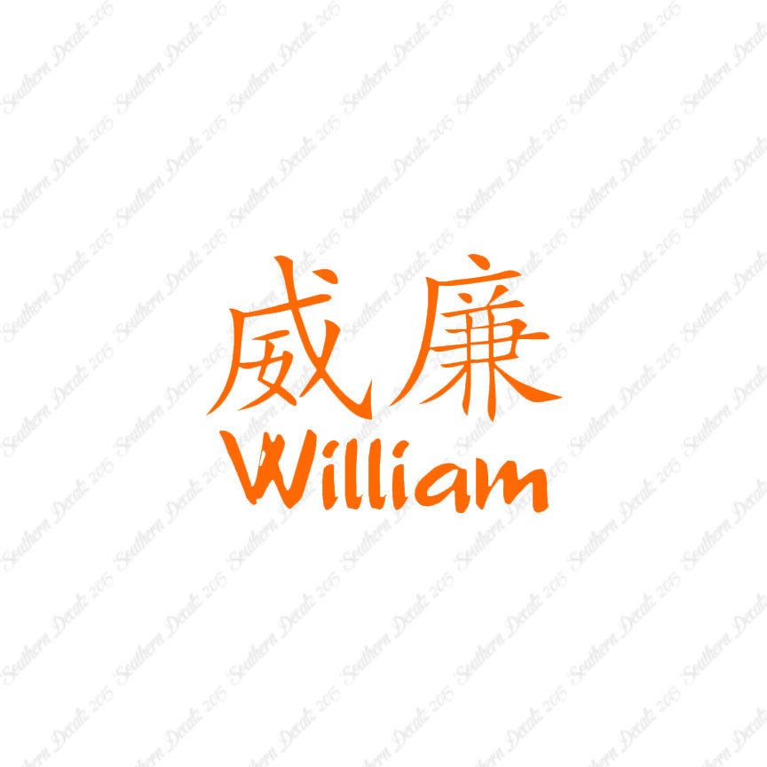 Chinese Name Symbols "William"