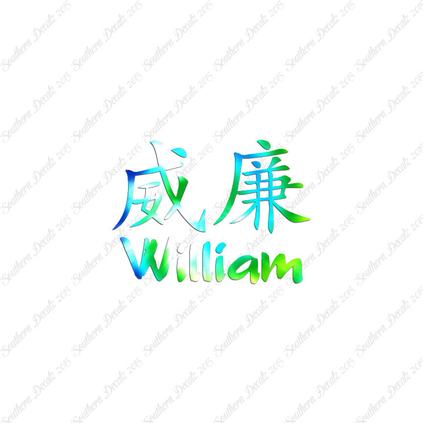 Chinese Name Symbols "William"