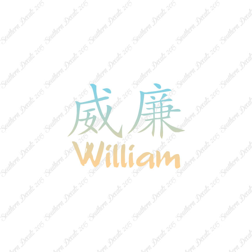 Chinese Name Symbols "William"