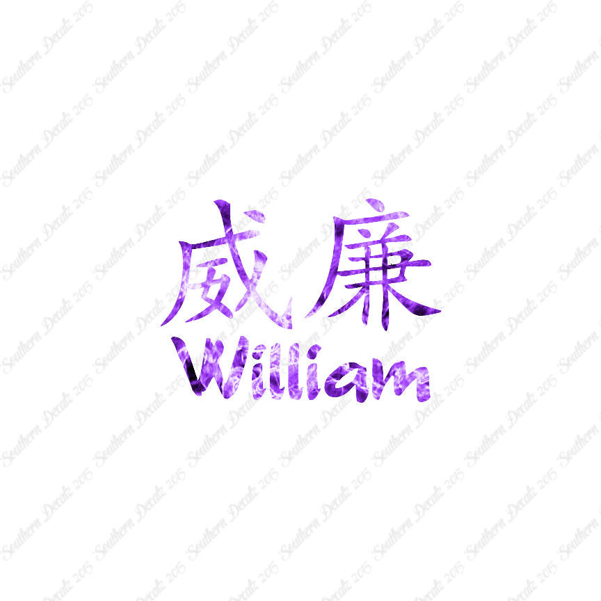 Chinese Name Symbols "William"