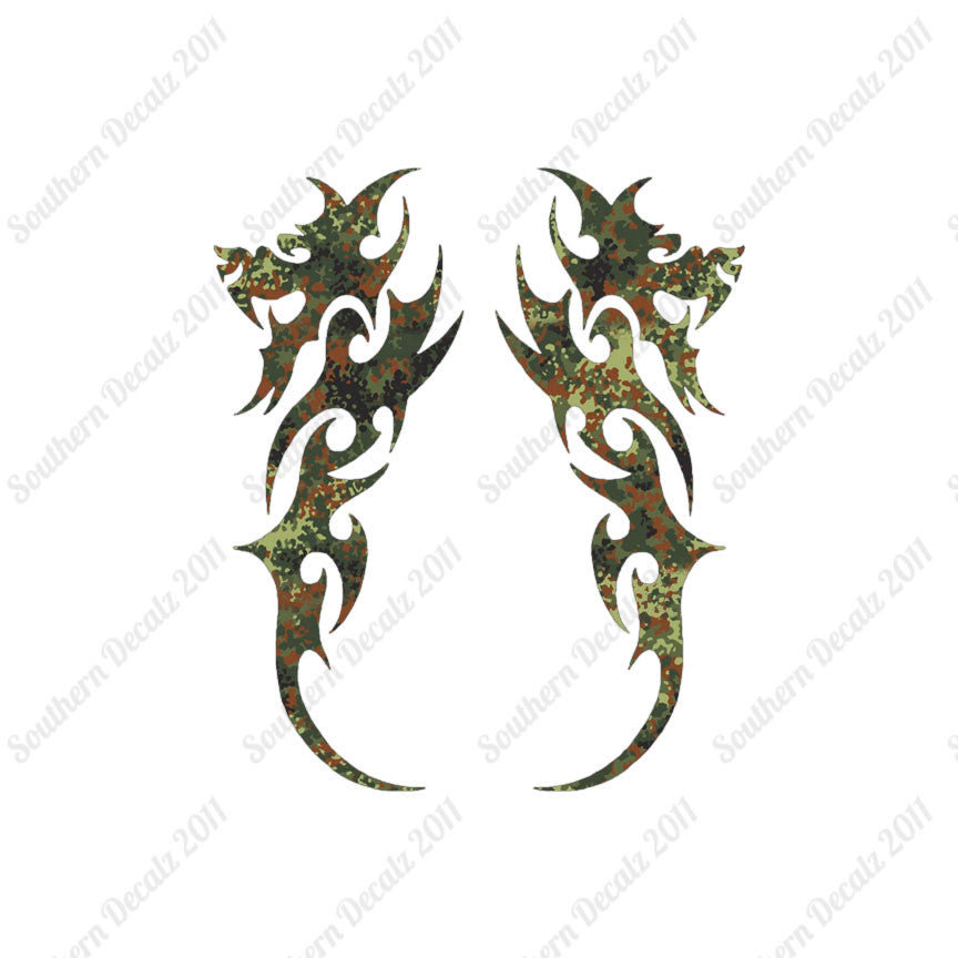 Pair of Tribal Dragons