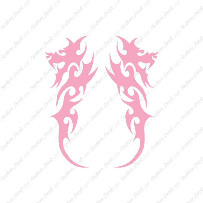 Pair of Tribal Dragons
