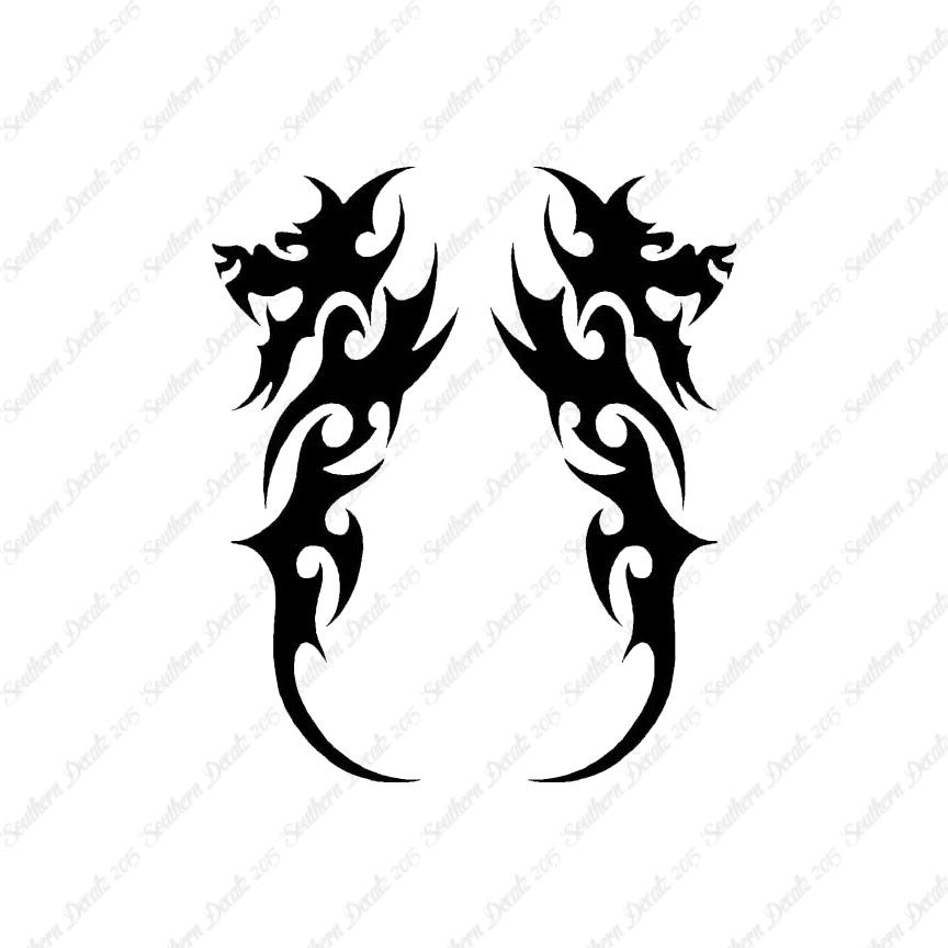 Pair of Tribal Dragons