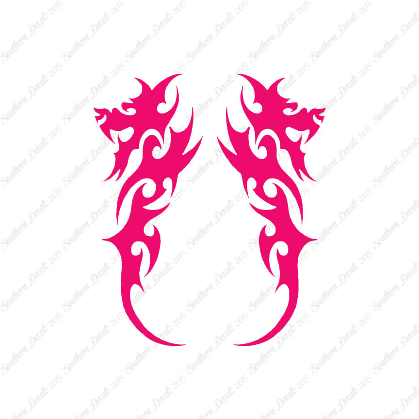 Pair of Tribal Dragons
