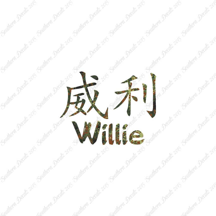Chinese Name Symbols "Willie"
