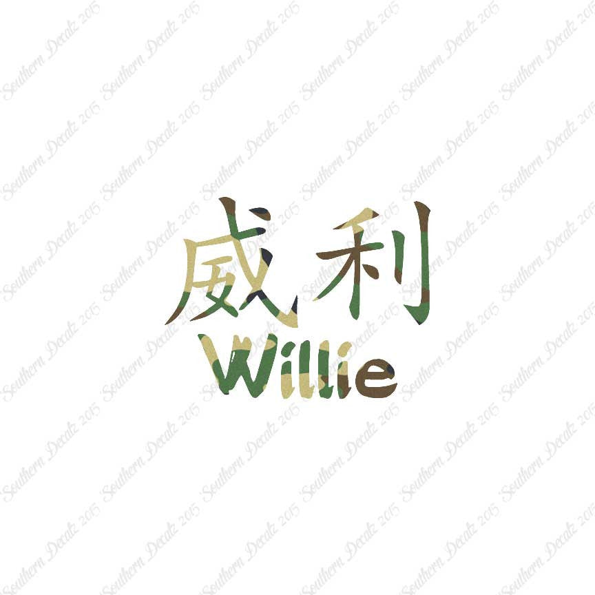 Chinese Name Symbols "Willie"