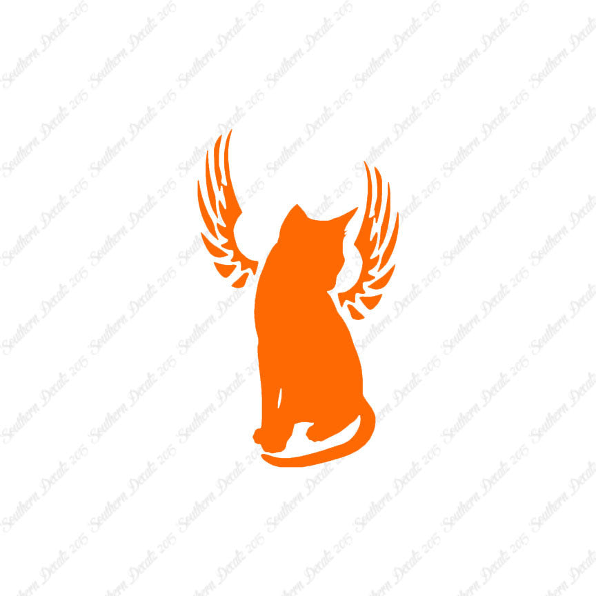 Angel Cat Memorial Wings