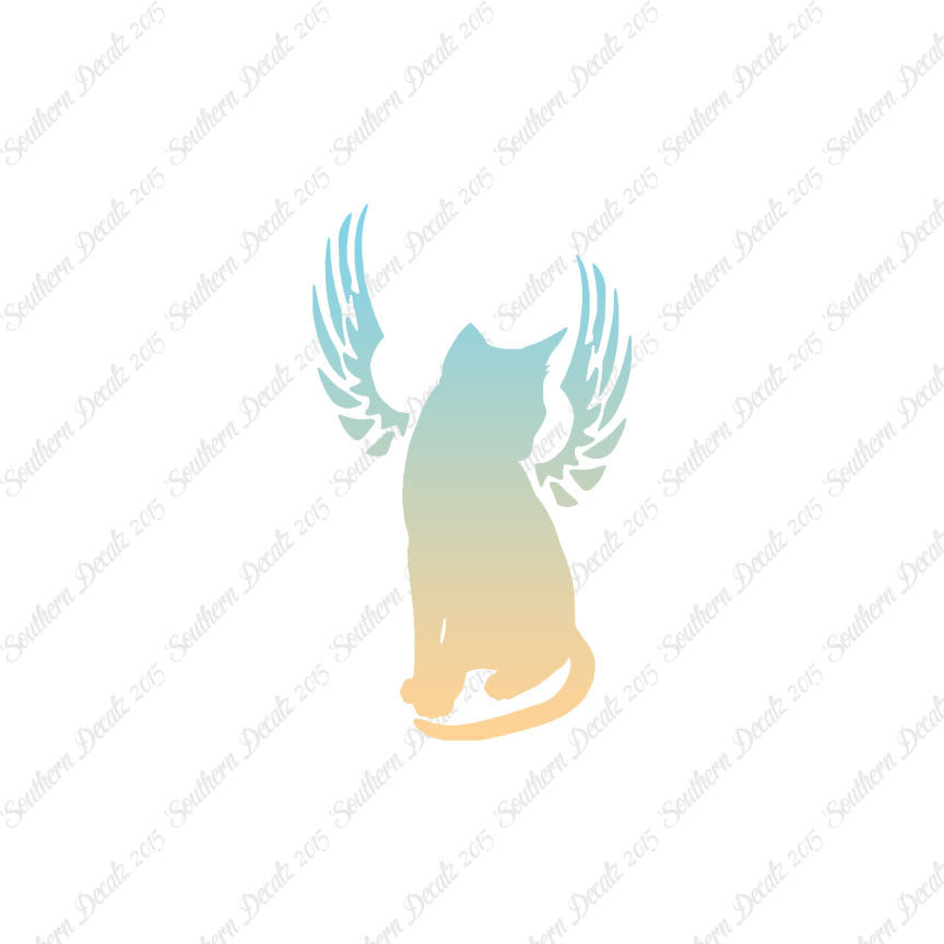 Angel Cat Memorial Wings