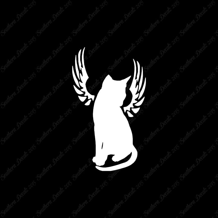 Angel Cat Memorial Wings