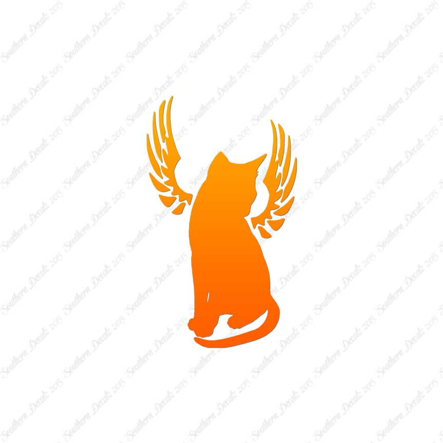 Angel Cat Memorial Wings