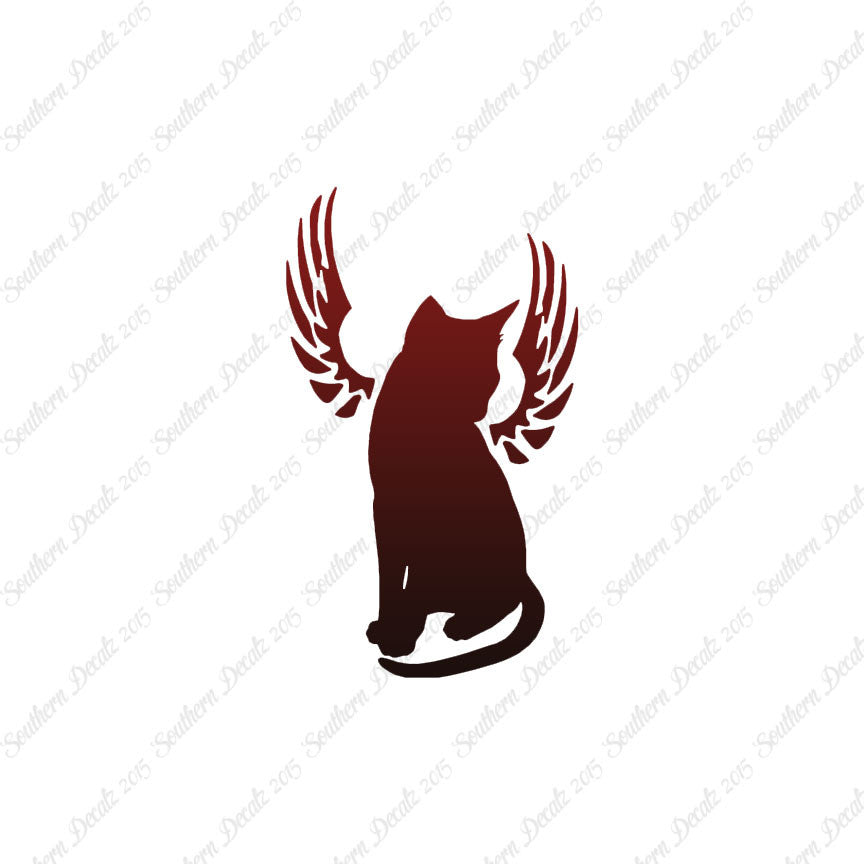 Angel Cat Memorial Wings