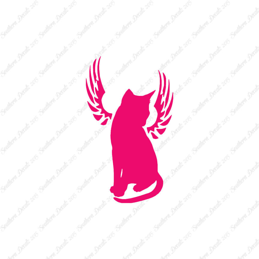 Angel Cat Memorial Wings