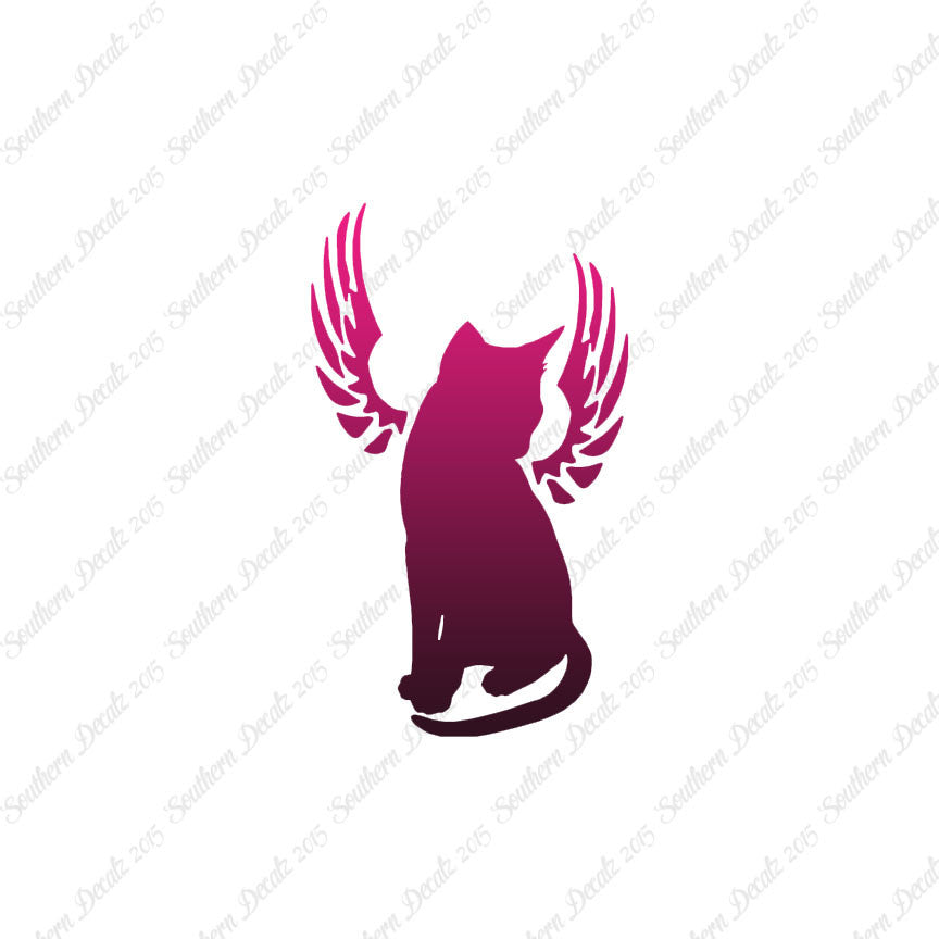 Angel Cat Memorial Wings