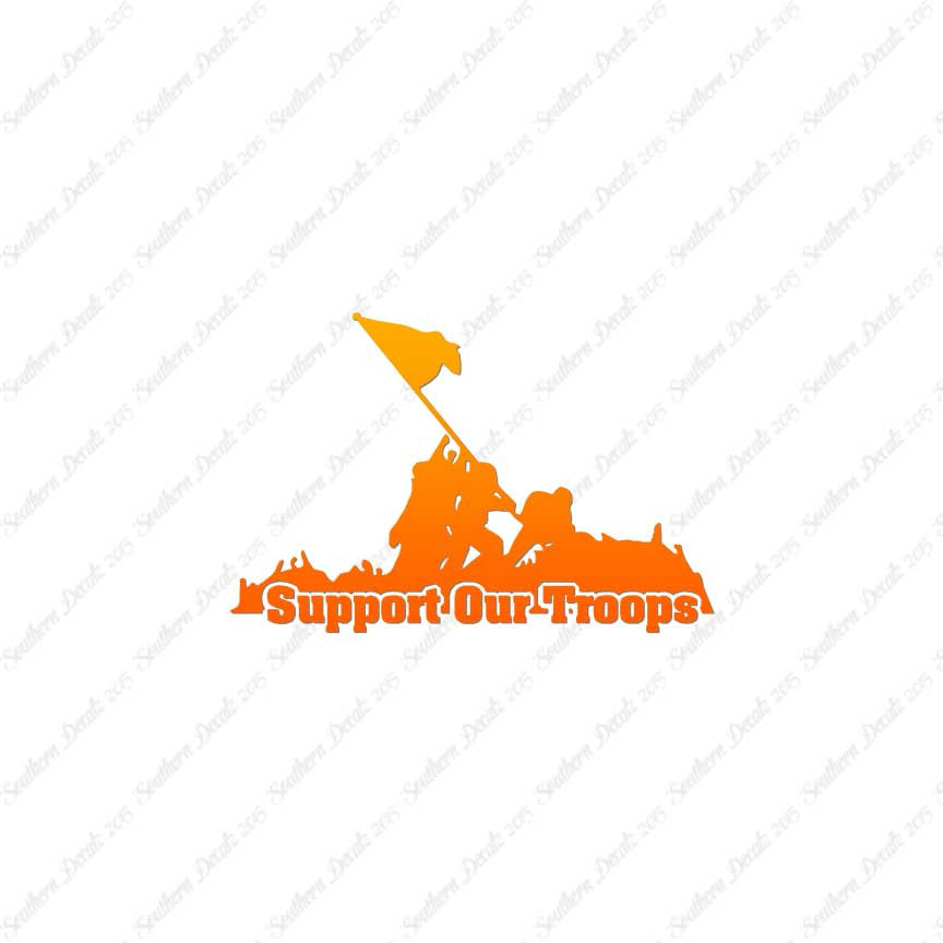 Support Our Troops Iwo Jima Flag