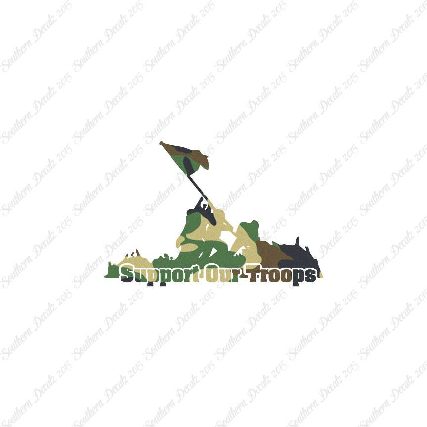 Support Our Troops Iwo Jima Flag