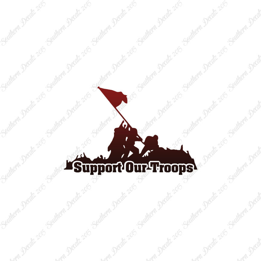Support Our Troops Iwo Jima Flag