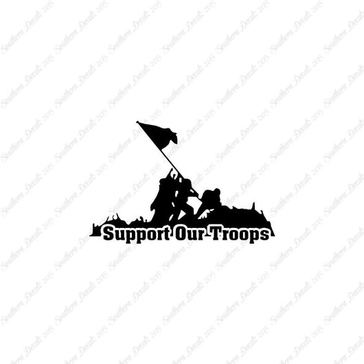 Support Our Troops Iwo Jima Flag