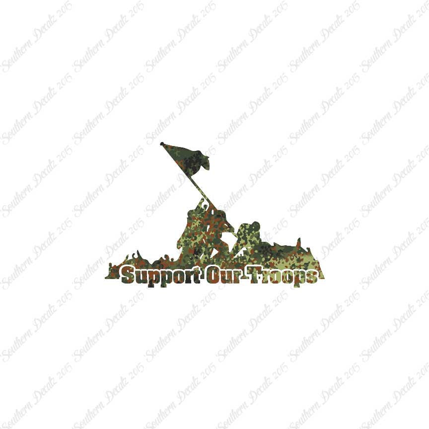 Support Our Troops Iwo Jima Flag
