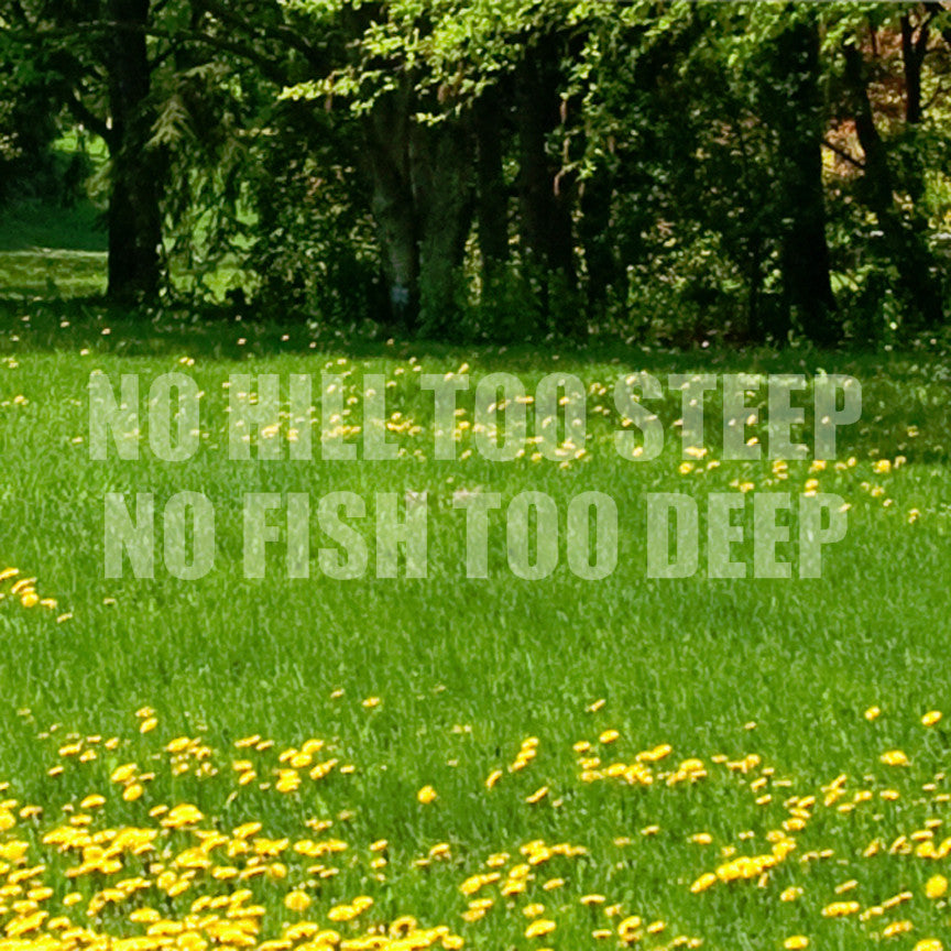 No Hill Too Steep Fish Too Deep