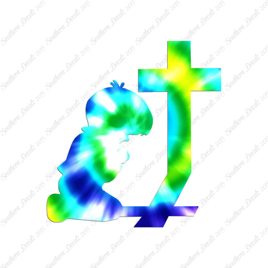 Boy Kneeling Prayer Cross
