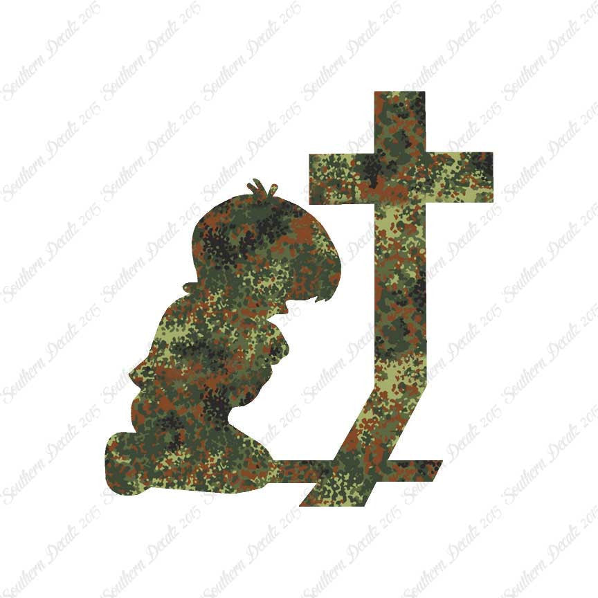Boy Kneeling Prayer Cross