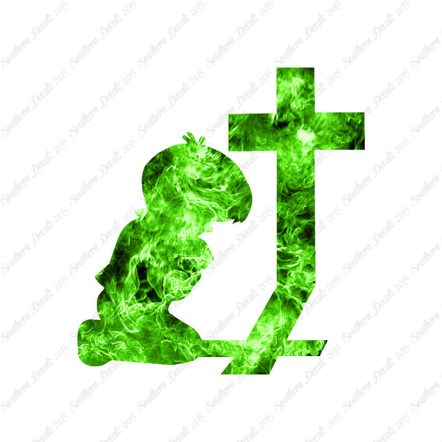 Boy Kneeling Prayer Cross