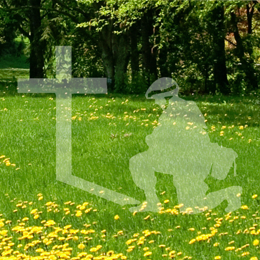 Soldier Kneeling Prayer Cross