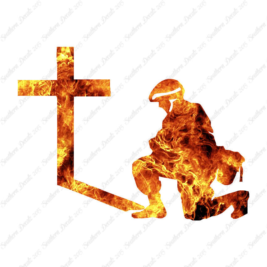 Soldier Kneeling Prayer Cross