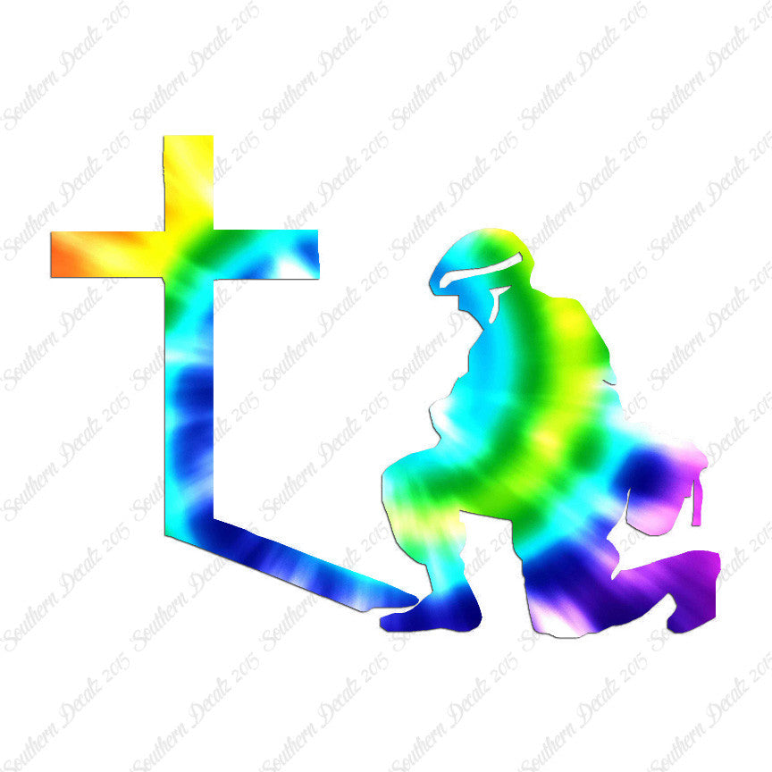 Soldier Kneeling Prayer Cross