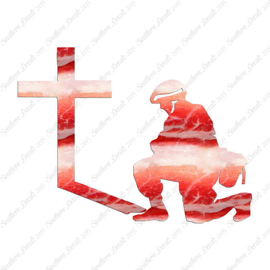 Soldier Kneeling Prayer Cross