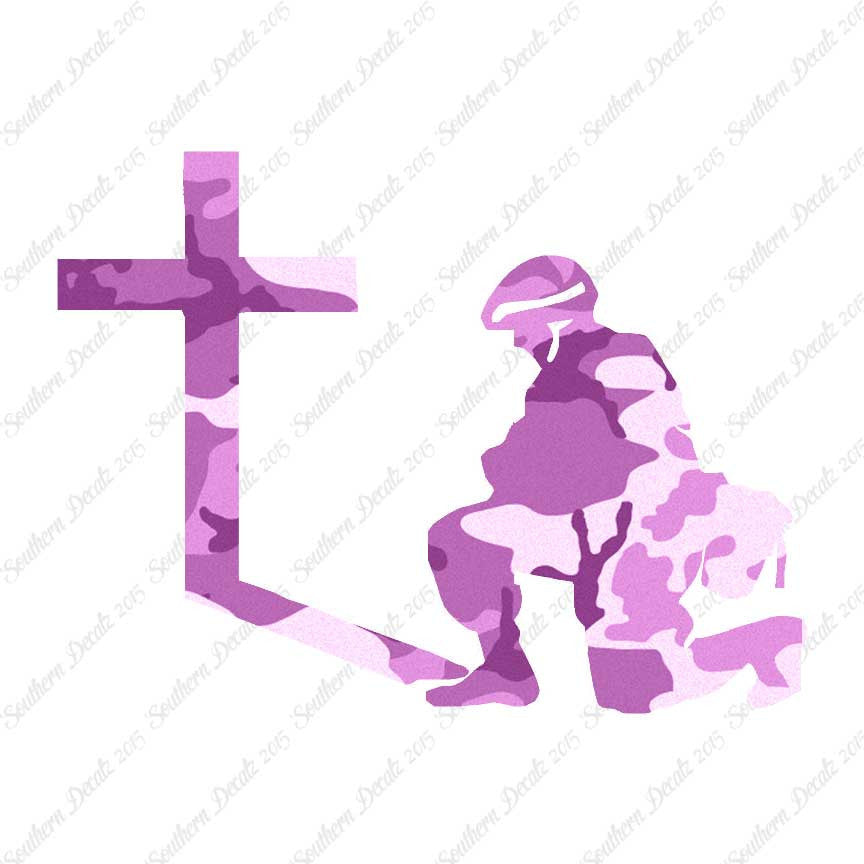 Soldier Kneeling Prayer Cross