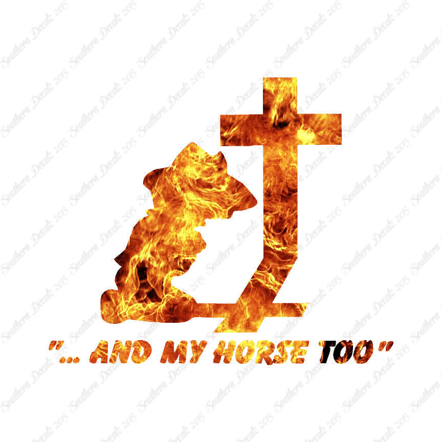 Cowboy Prayer Cross Horse Too