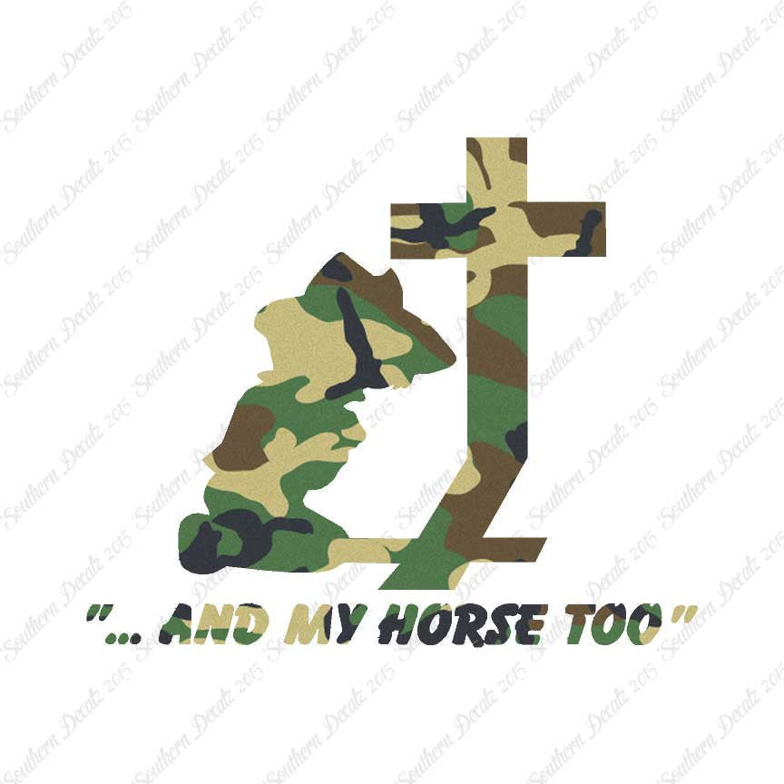Cowboy Prayer Cross Horse Too