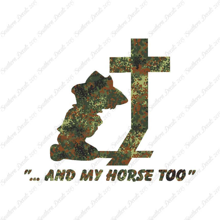 Cowboy Prayer Cross Horse Too