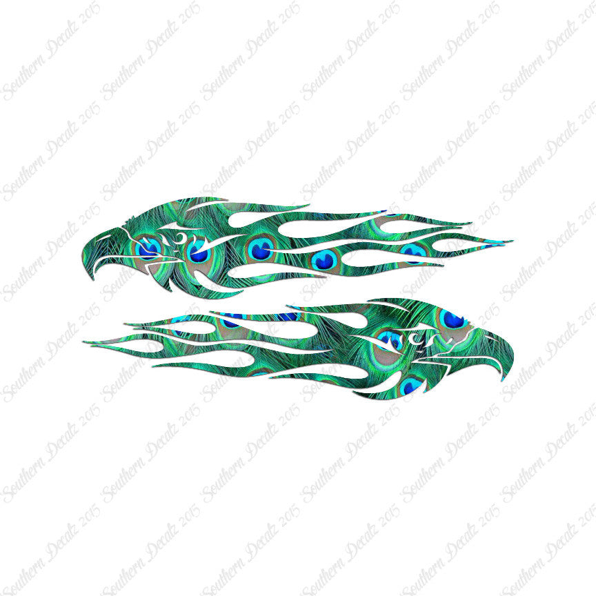 Pair Of Eagle Head Flames