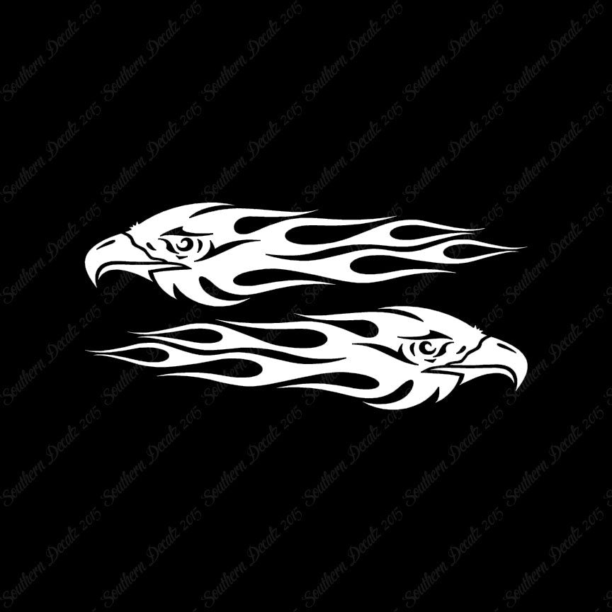 Pair Of Eagle Head Flames
