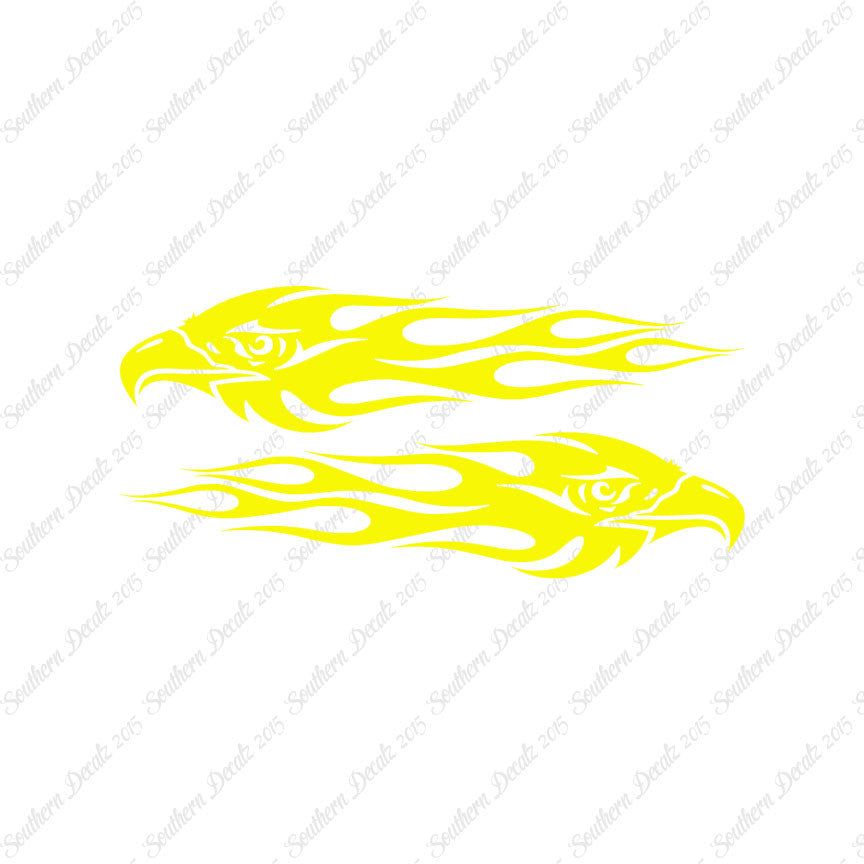 Pair Of Eagle Head Flames